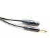 Cable Canare TS 1/4 (6.3 mm) a XLR Hembra Neutrik en oro grado estudio de 2 m